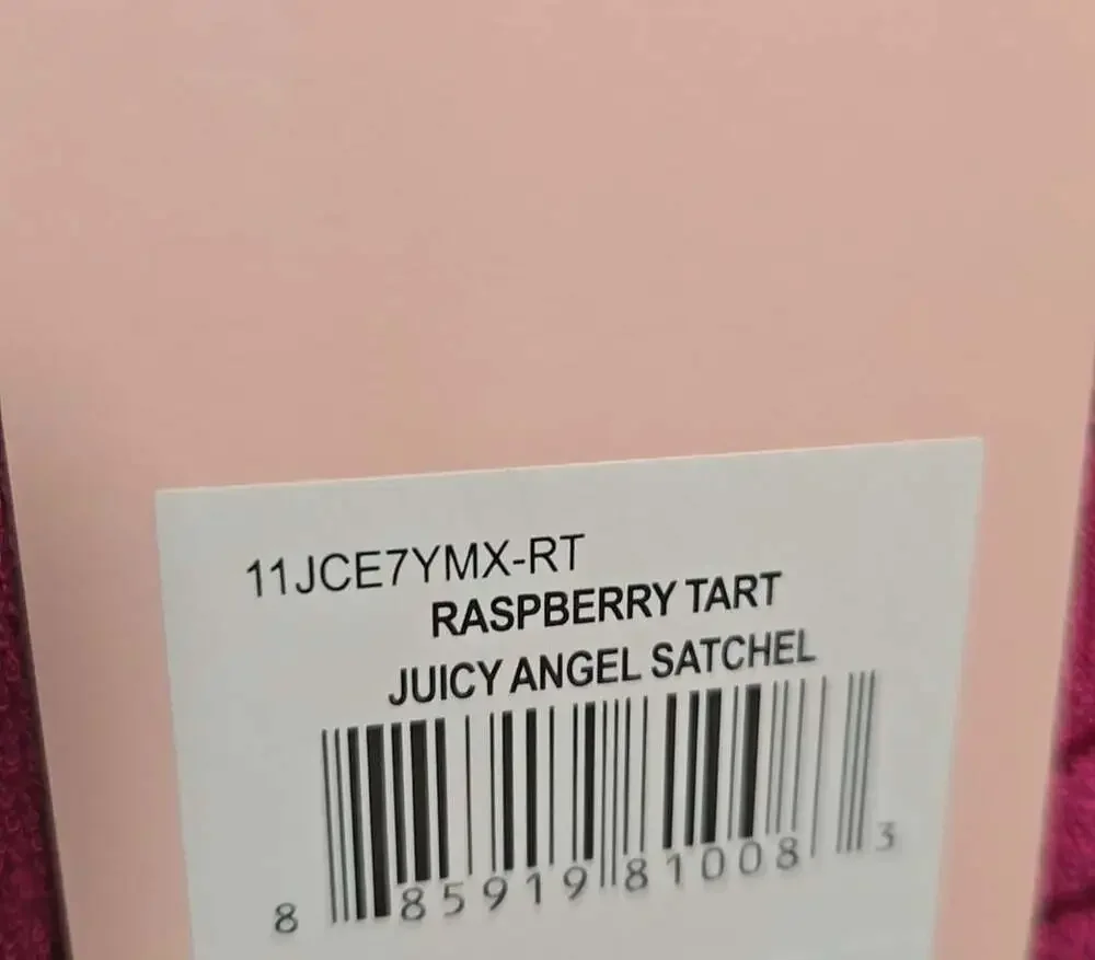 Juicy Couture Raspberry Tart Juicy Angel Satchel with Matching Pouch